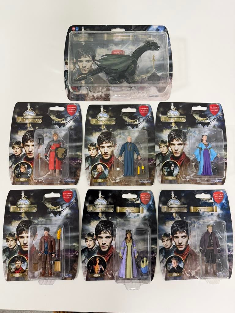 Complete Set 7x Merlin Action Figures Nieuw Limited edition, Ophalen of Verzenden, Nieuw