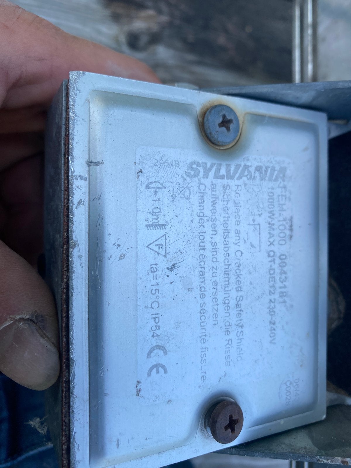 Halogeenlamp sylvania 1000w buiten, Ophalen, Gebruikt, 500 watt of meer, Lamp met armatuur