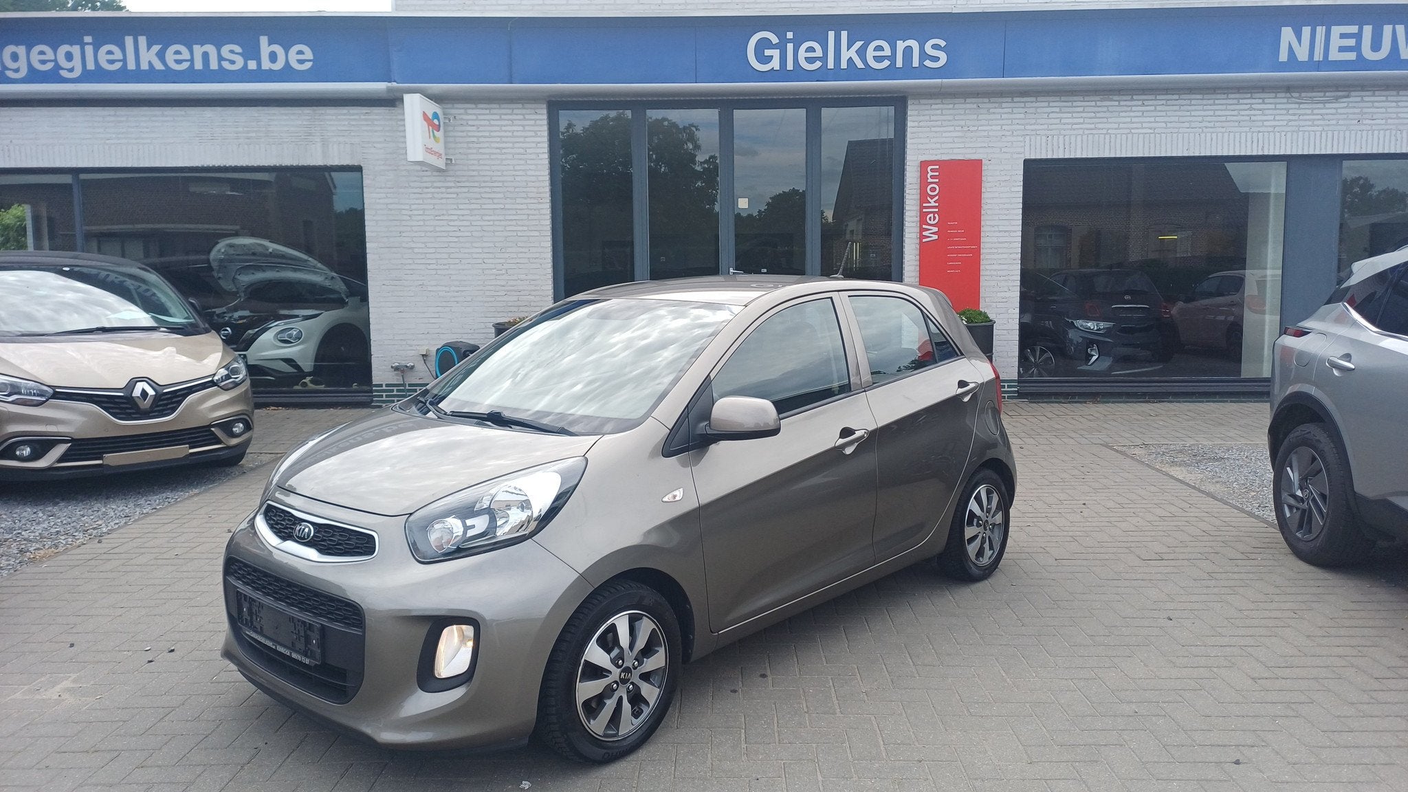 Kia Picanto 1.0i/GPS/AIRCO/CAMERA/1J.GARANTIE, Auto's, Kia, 4 zetels, Stof, Gebruikt, Bruin