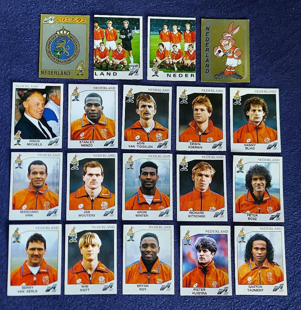 19 versch. Panini stickers voetbal ' Euro 1992 - Nederland ', Ophalen of Verzenden, Nieuw, Meerdere stickers