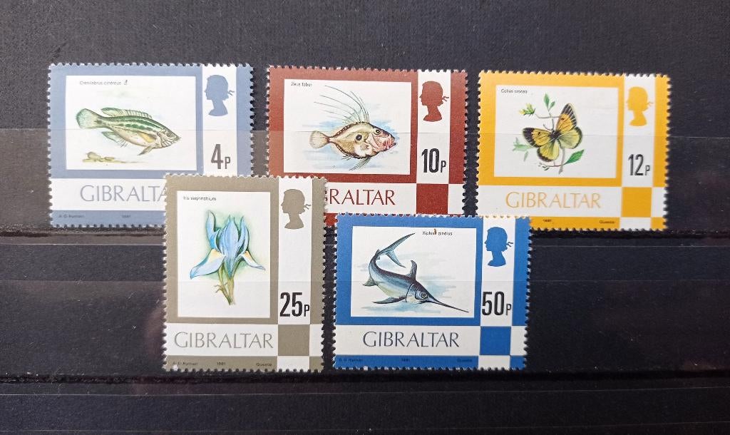 Gibraltar – serie fauna en flora, 1981, Verzenden, Postfris, Dier of Natuur
