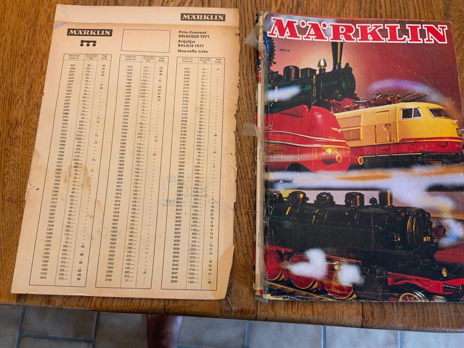 MARKLIN CATALOGUS IN NEDERLANDS 1971/72 ORIGINELE PRIJSLIJST, Hobby en Vrije tijd, Ophalen of Verzenden, Gebruikt