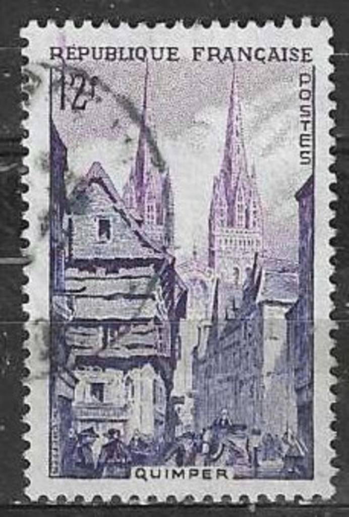 Frankrijk 1954 - Yvert 979 - Toerisme - Quimper   (ST), Verzenden, Gestempeld