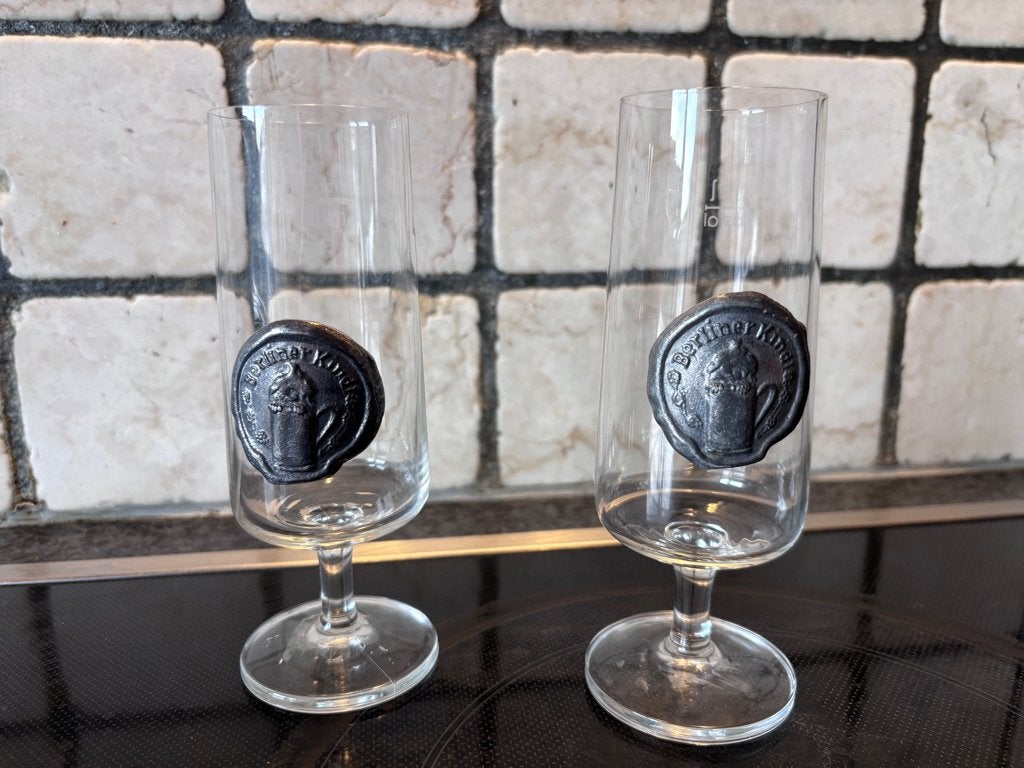 2 Vintage Berliner Kindl bierglazen, Antiek en Kunst, Ophalen of Verzenden