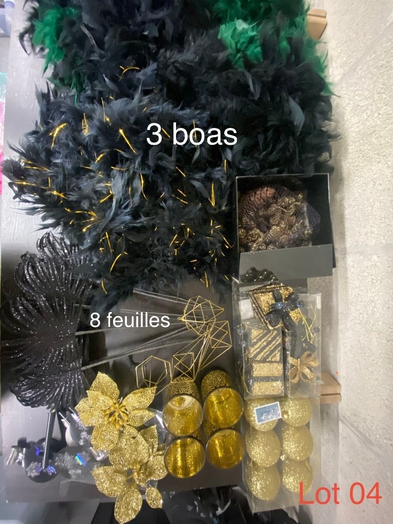 Grand lot de décorations de Noël noir & or – chic et élégant, Divers, Enlèvement