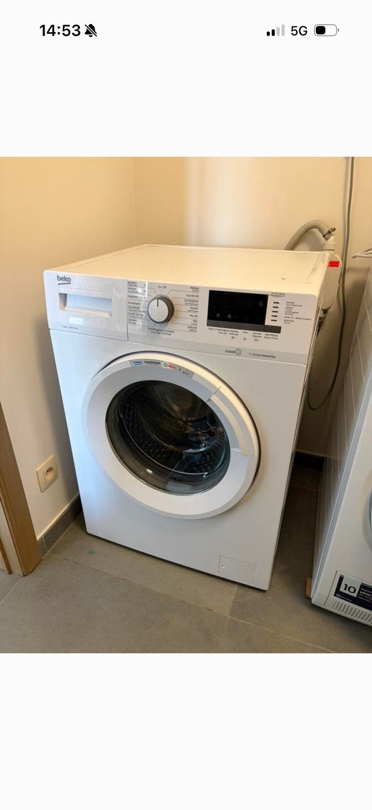 Wasmachine beko, Elektronische apparatuur, Ophalen, Zo goed als nieuw
