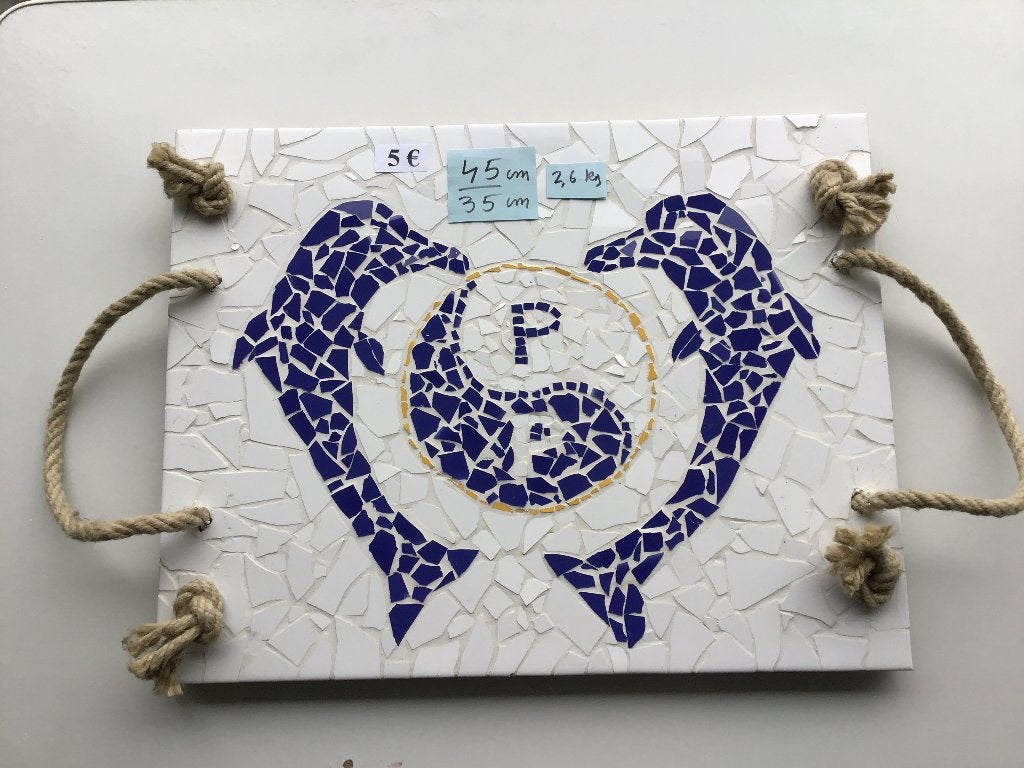 speciaal dienblad Yin Yang van 45 cm op 35 cm, Ophalen of Verzenden, Zo goed als nieuw, Dienblad