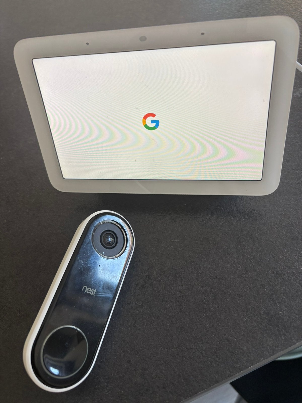 Nest Hub (2e generatie) + deurbel, Huis en Inrichting, Deurbellen, Ophalen of Verzenden, Gebruikt