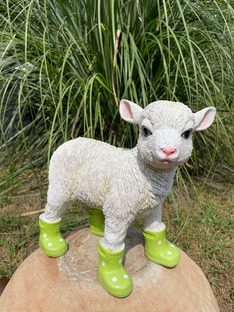 Bottes Lammetje vertes, chambre de bébé, cadeau 30cm, Enlèvement ou Envoi, Neuf, Synthétique, Animal