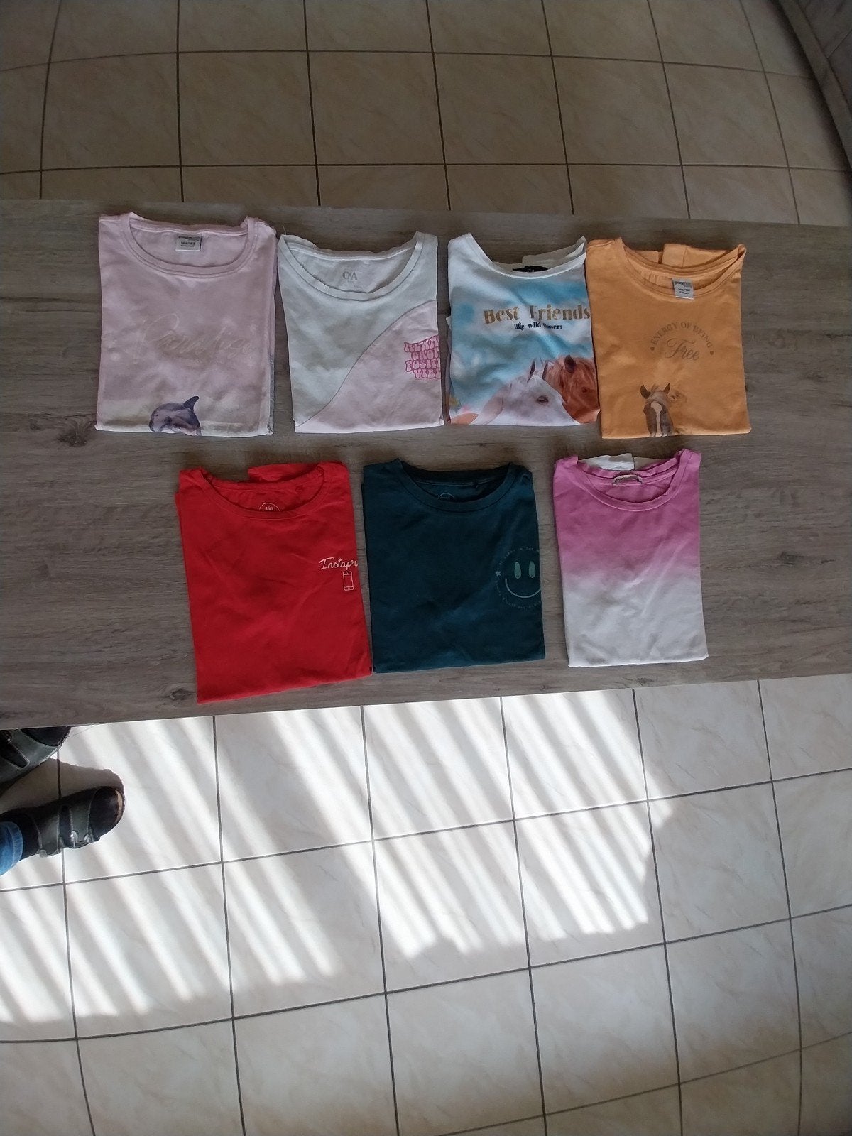 meisjes T-shirts maat 146-152, Kinderen en Baby's, Ophalen, Zo goed als nieuw, Meisje, Shirt of Longsleeve
