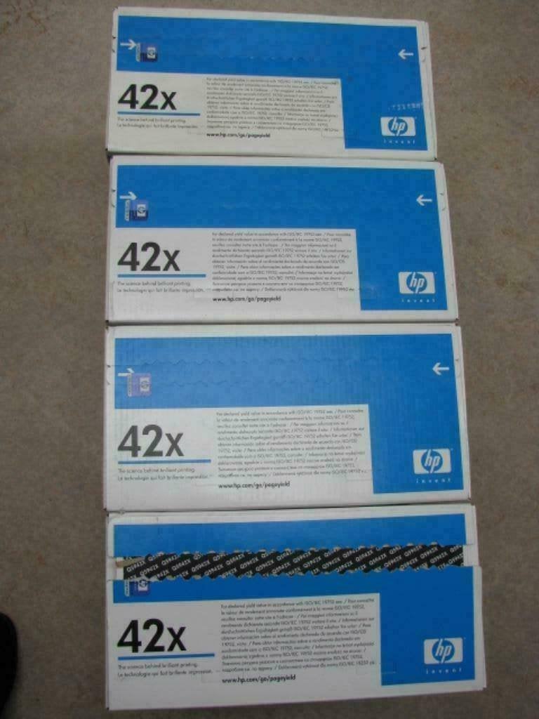 4 nieuwe toners HP Q5942X High Capacity (HP 42X) HP 4250-435, Ophalen of Verzenden, Nieuw, Toner, HP ORIGINAL