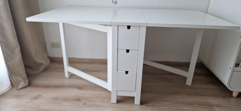 Table pliante blanche IKEA Norden 26/89/152 x 80 cm, Enlèvement, Comme neuf