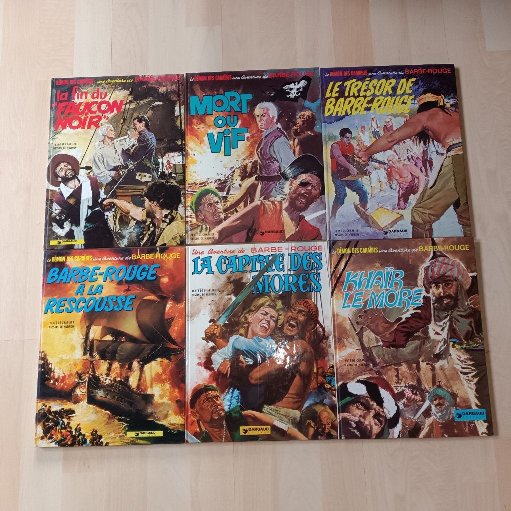 BD lot Barbe rouge 9 tomes, Hubinon-charlier, Plusieurs BD, Enlèvement ou Envoi, Utilisé