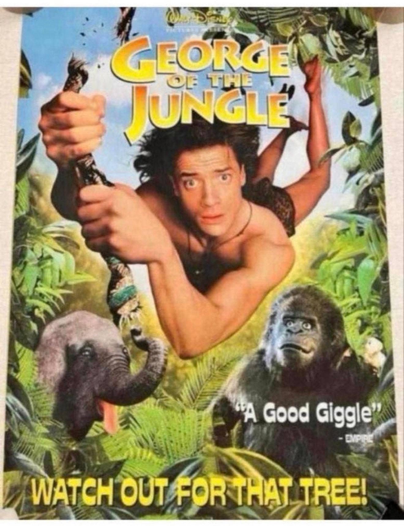 2x Filmposter XL film poster George Jungle & Over the hedge, Ophalen of Verzenden, Zo goed als nieuw, Film, Poster