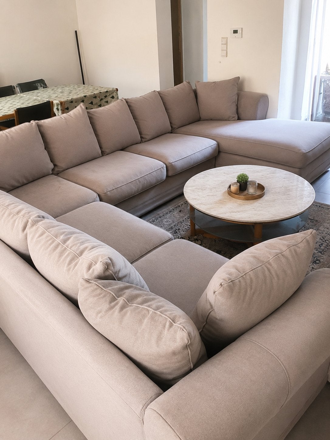 moderne hoekbank / U-bank - direct beschikbaar, Ophalen, Zo goed als nieuw, Stof, Modern / lounge / minimalistisch