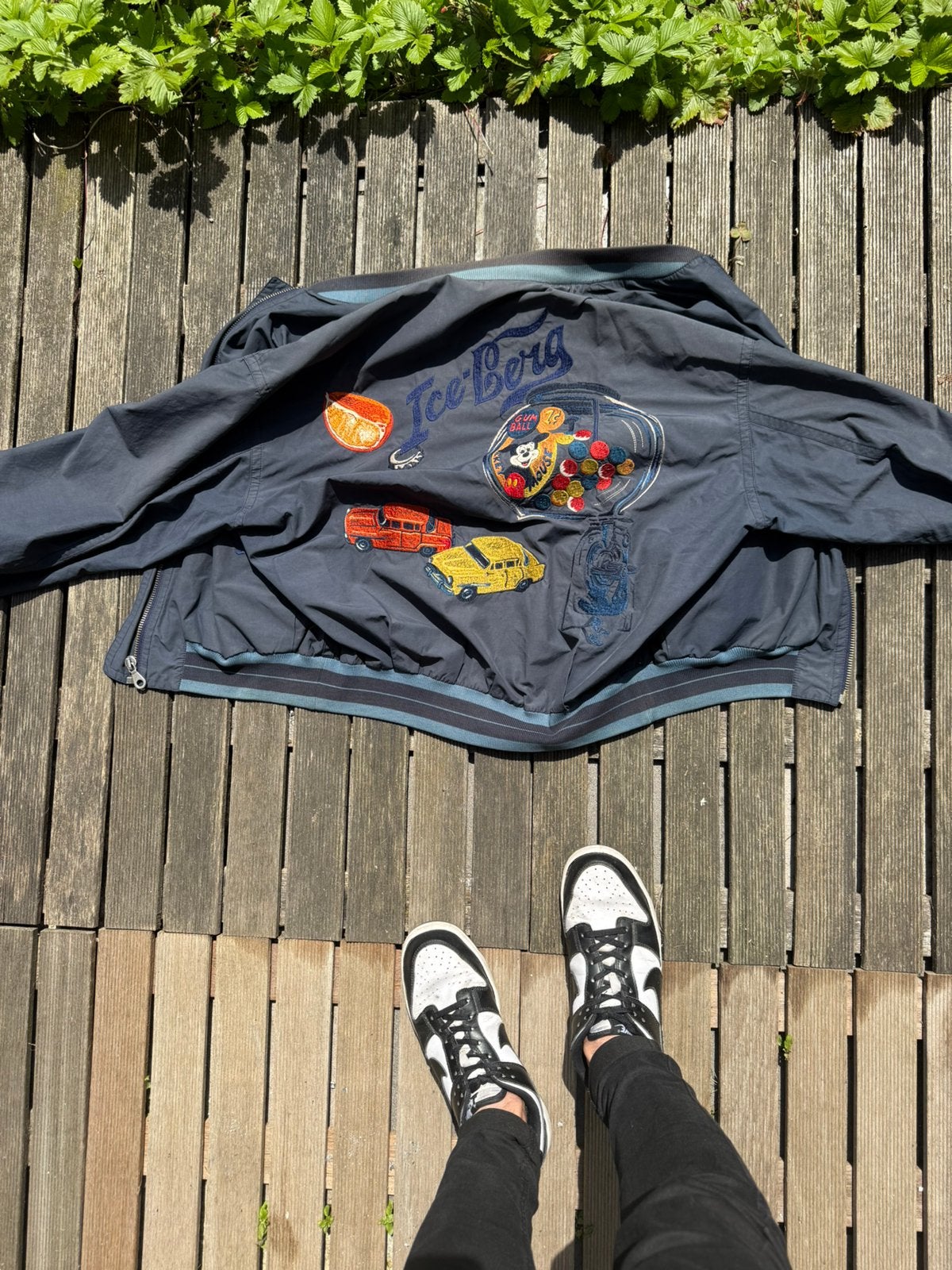 Iceberg vintage mickey mouse serie bomber jacket 50 size, Ophalen of Verzenden, Zo goed als nieuw, Maat 48/50 (M), Blauw