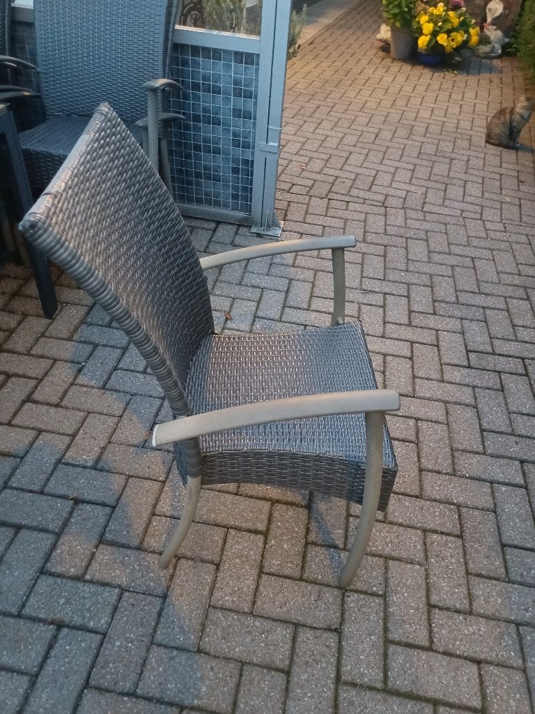 6 Tuinstoelen, Enlèvement, Utilisé, Synthétique, Empilable