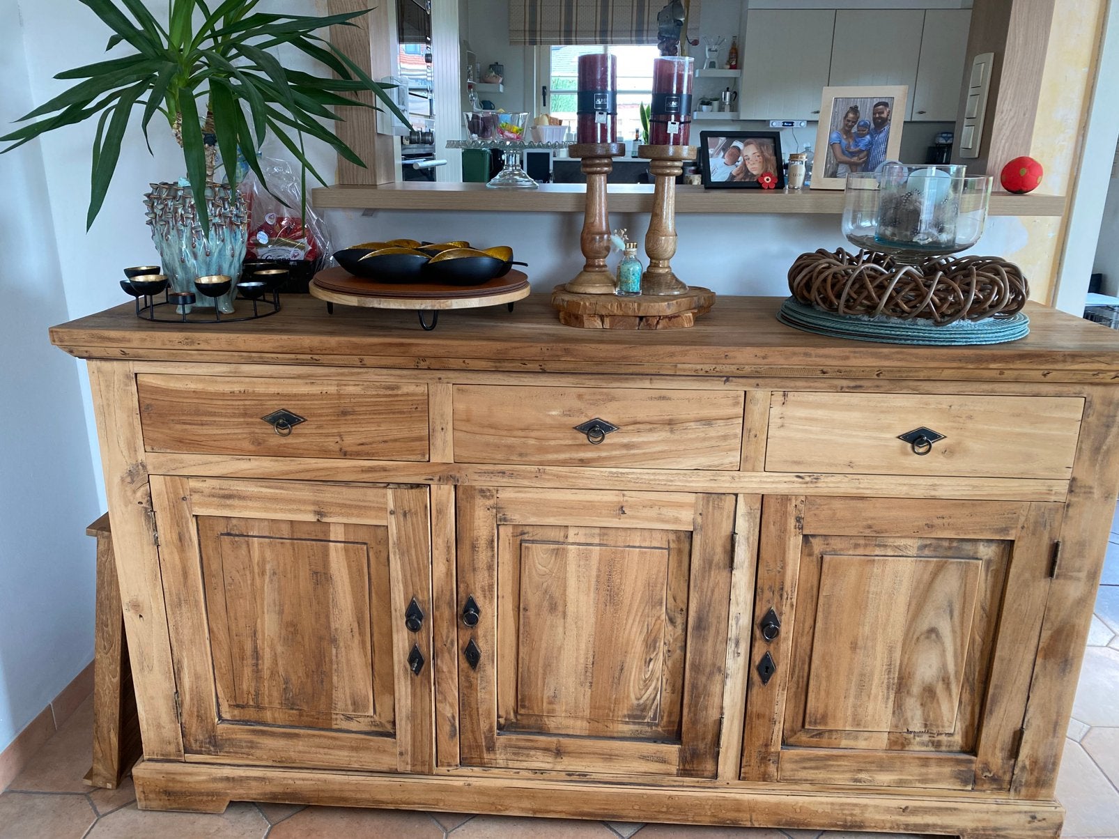Buffet Weyne, Maison & Meubles, Teck, 25 à 50 cm, 150 à 200 cm, Enlèvement