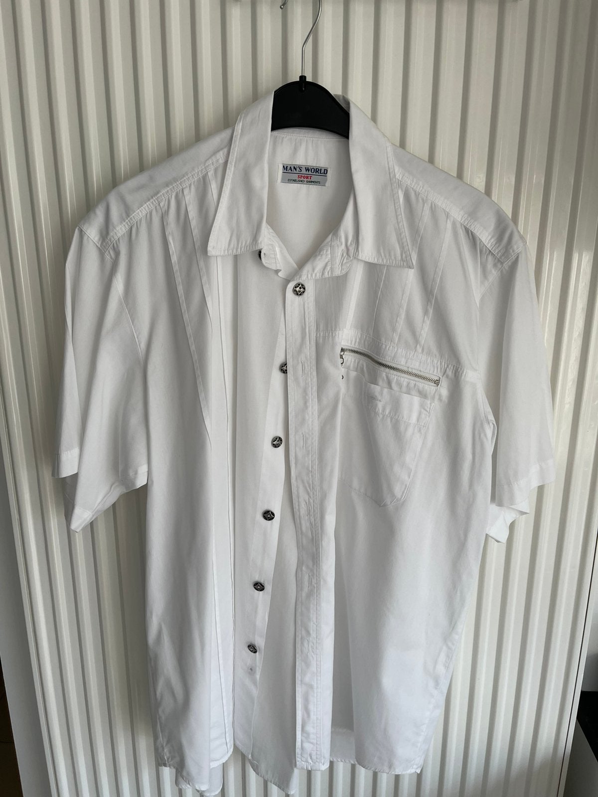 Prachtig Wit Herenhemd Maat XL casual-chique look Trouwhemd, Ophalen of Verzenden, Zo goed als nieuw, Wit