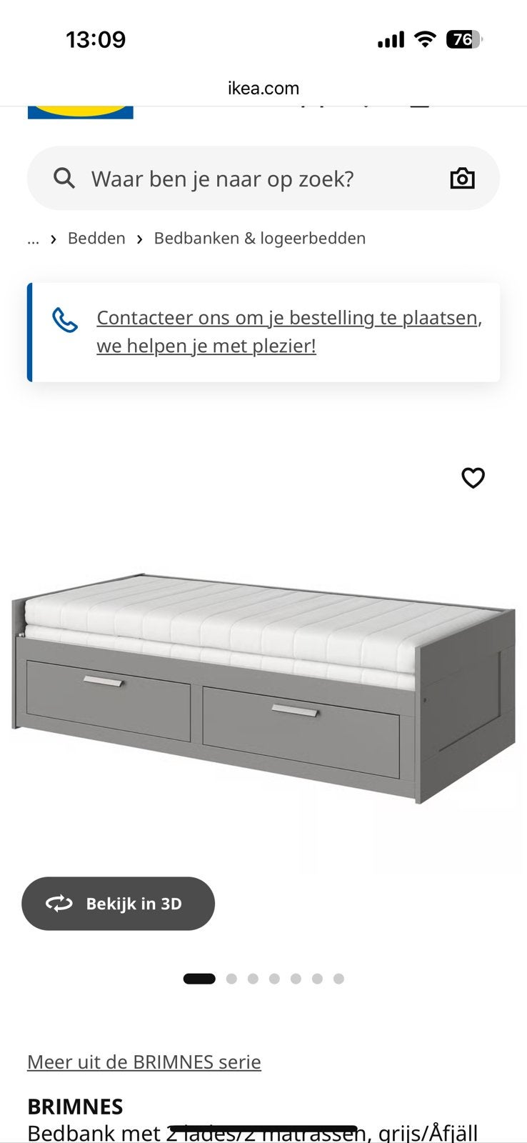 Bed, Maison & Meubles, Enlèvement, Comme neuf, Noir