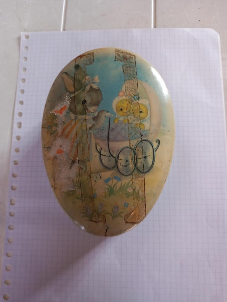 Boîte métallique en forme d'oeuf Côte d'Or, Collections, Enlèvement ou Envoi