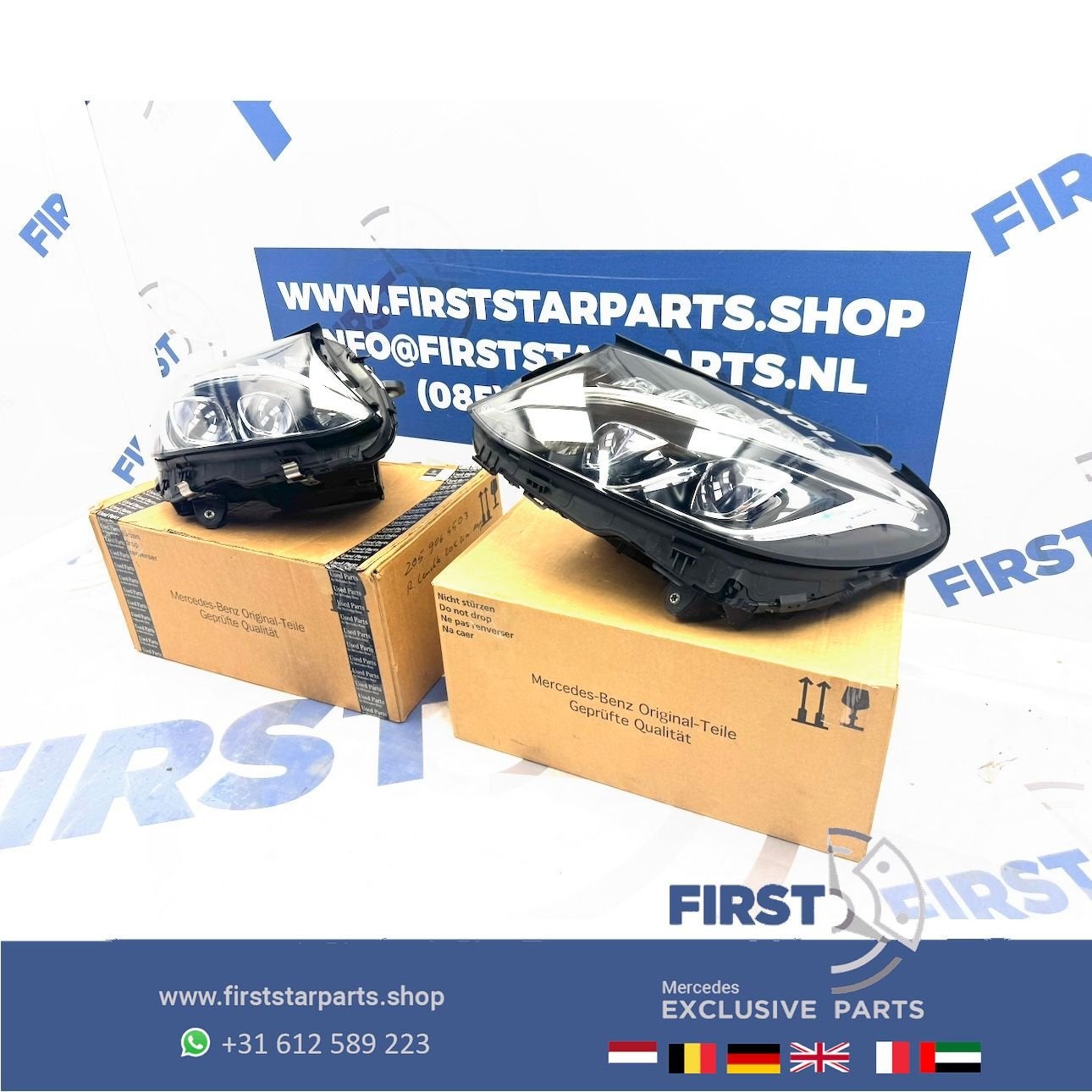 W205 ILS koplamp links rechts Mercedes C Klasse koplampen MB, Utilisé, -, -, Enlèvement ou Envoi