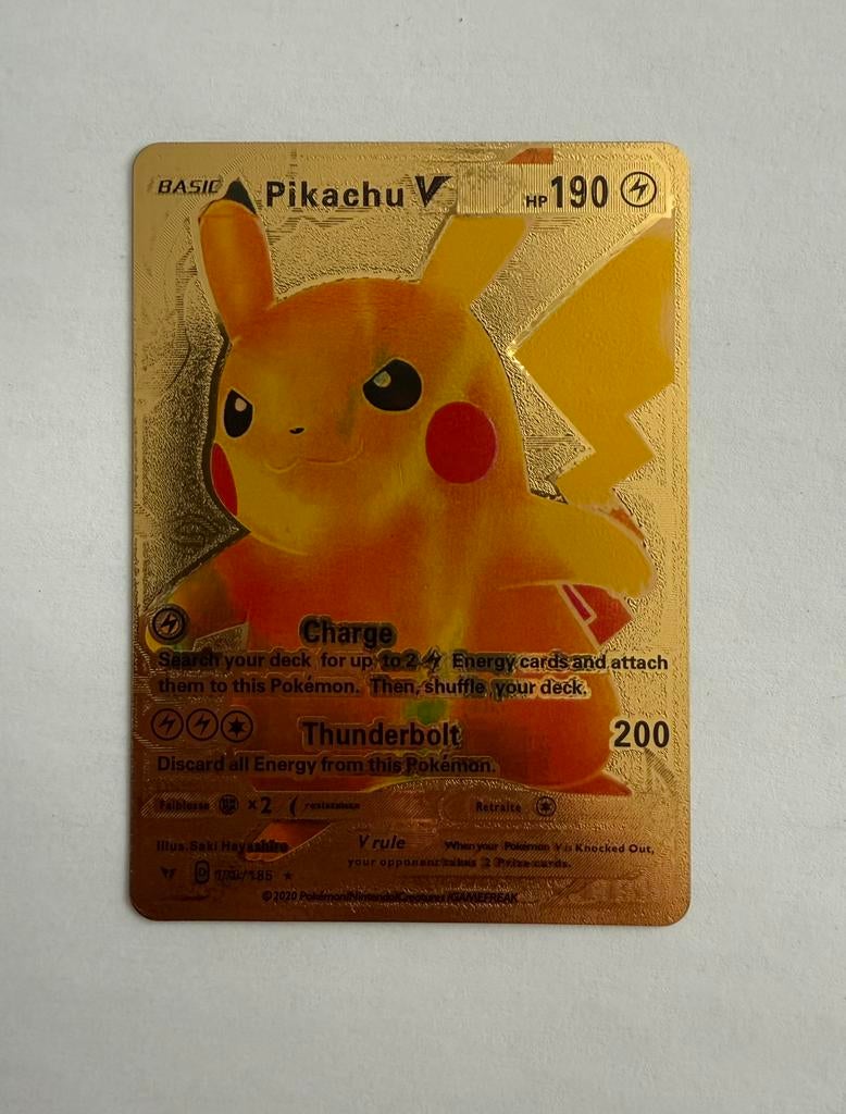 Goud Pikachu Pokemon kaart, Enlèvement, Comme neuf