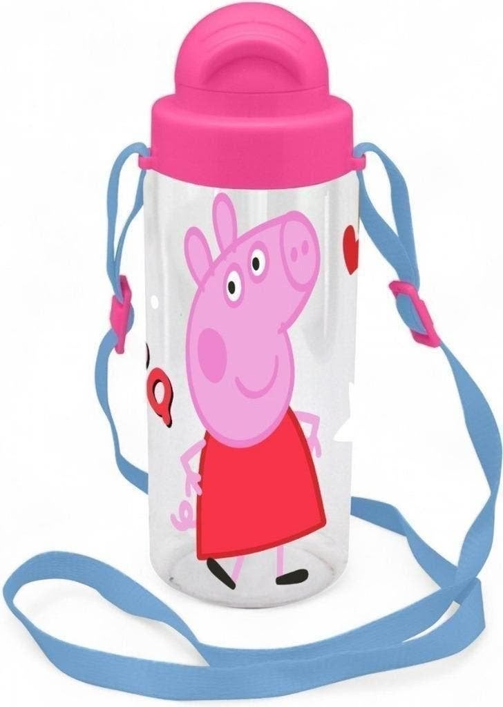 Peppa Pig Bidon met Koord - Kunststof, Ophalen of Verzenden, Nieuw