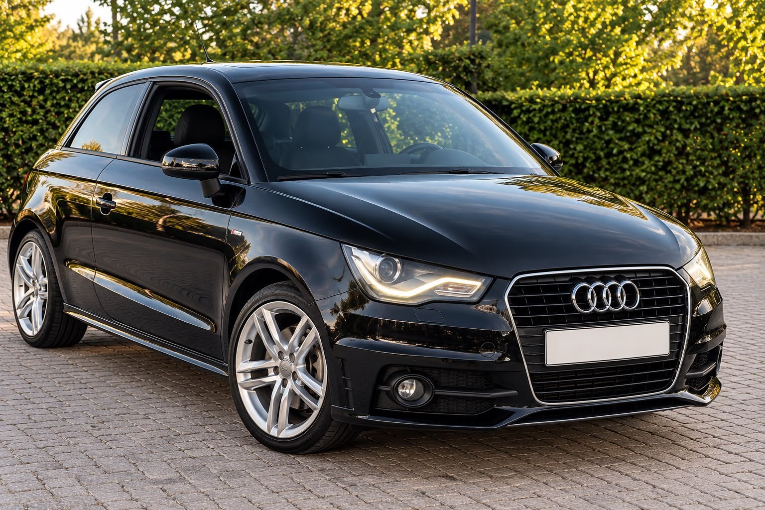 Audi a1 1.4 Benzine automaat, Auto's, A1, Zwart, 4 cilinders, Leder