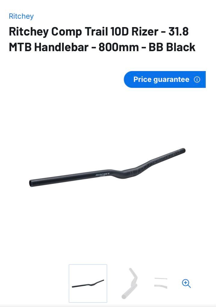 New/ Ritchey comp trail 10d rizer bar, Ophalen, Stuur, Nieuw, Aluminium