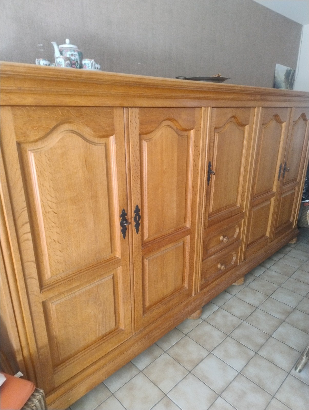 eiken kasten, Huis en Inrichting, Ophalen, Gebruikt, Eikenhout, Met lade(s)
