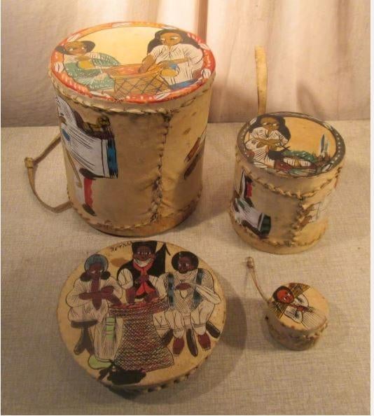 4 Nieuwe Afrikaans Djembes / Percussie-instrumenten, Ophalen of Verzenden, Zo goed als nieuw