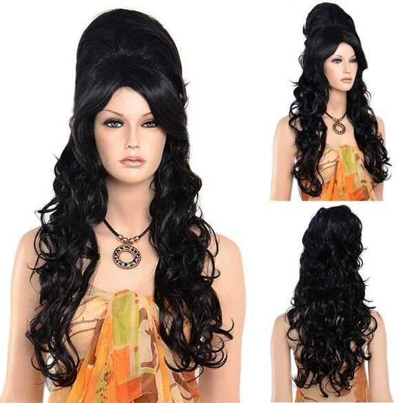 Luxe Amy Winehouse Beehive pruik lang opgestoken haar, Ophalen of Verzenden, Nieuw