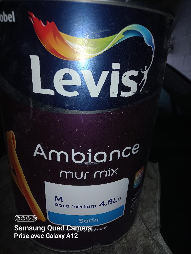 5L de peinture LEVIS Ambiance Bleu ouragan, Neuf, Enlèvement, Peinture, 5 à 10 litres