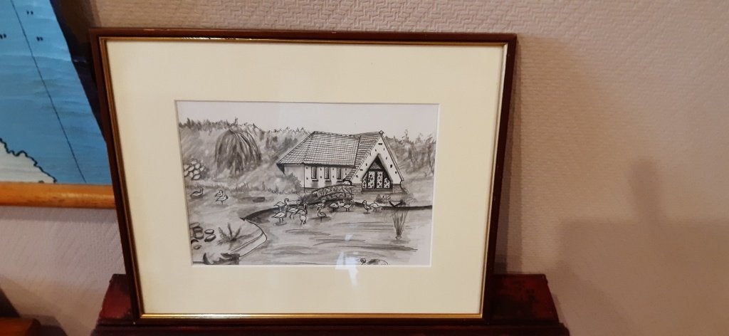 meli tekening flamingovijver, Ophalen, Zo goed als nieuw, Overige onderwerpen, Prent