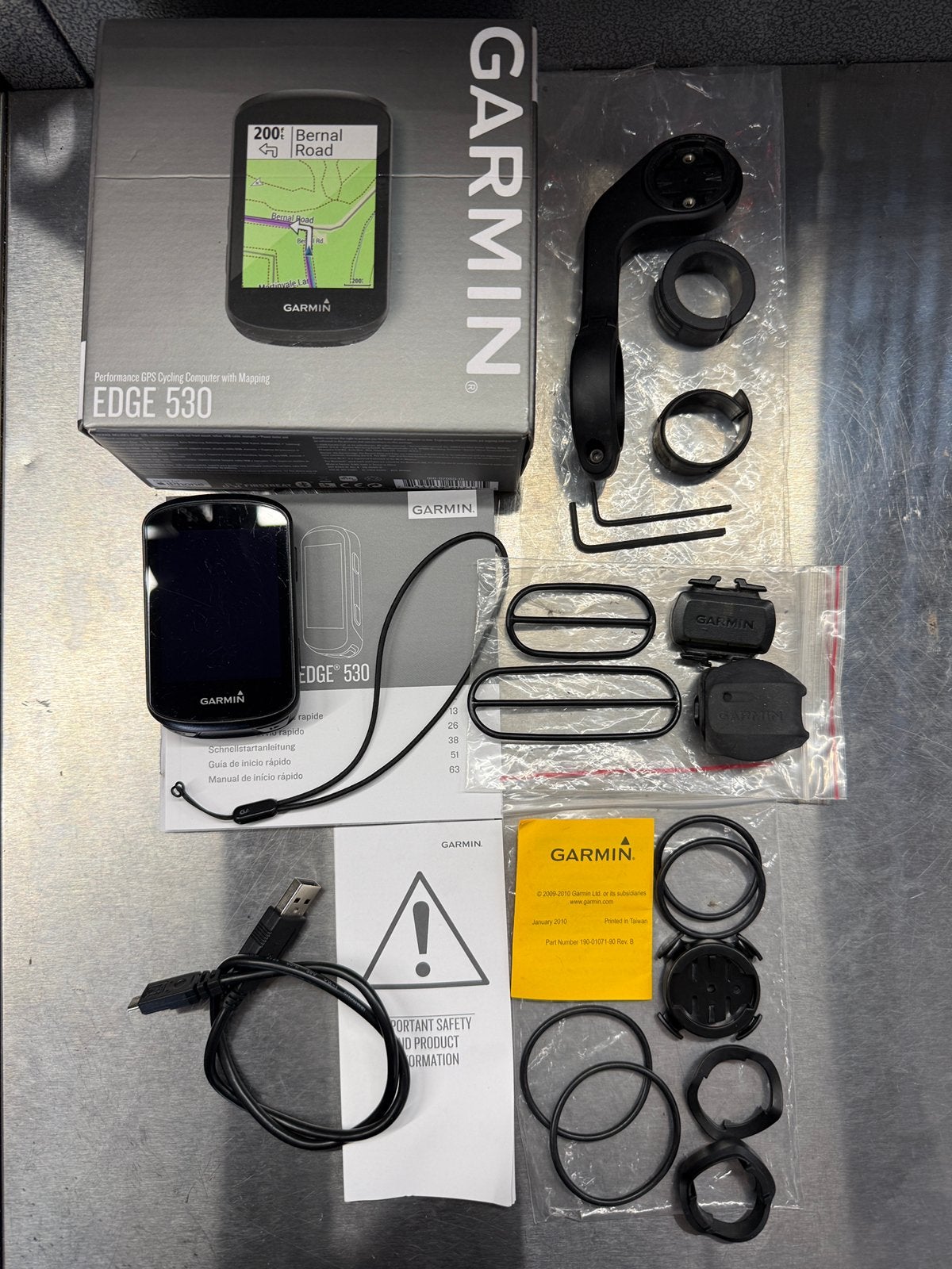 Garmin Edge 530 sensor bundle, Fietsen en Brommers, Fietsaccessoires | Fietscomputers, Zo goed als nieuw, Cadanssensor, Draadloos