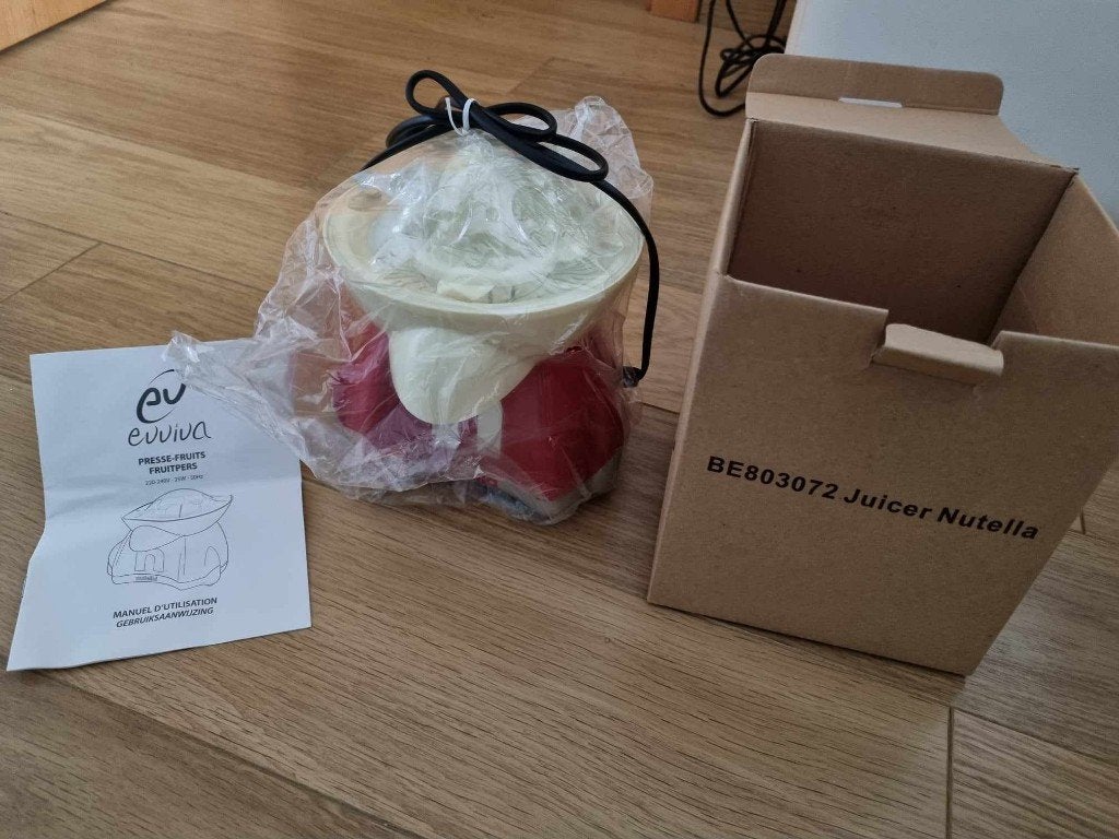 nutella fruitpers electrisch ( nieuw ), Ophalen, Nieuw, Elektrisch, Sapcentrifuge