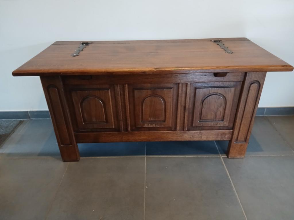 Opbergkoffer - massief hout, Huis en Inrichting, Ophalen, 50 tot 100 cm, 50 tot 75 cm, Zo goed als nieuw