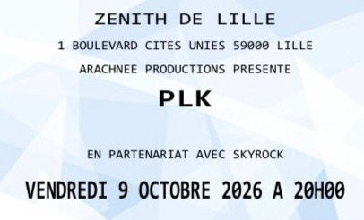 PLK Zenith de lille 09/10/2026, Deux personnes, Autres, Autres types