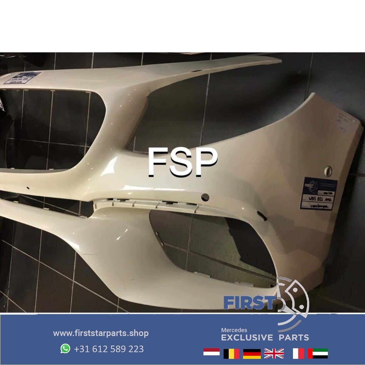 W213 E63 AMG VOORBUMPER Mercedes E Klasse WIT 63 2016-2020 O, Auto-onderdelen, Gebruikt, -, Voor, Ophalen of Verzenden