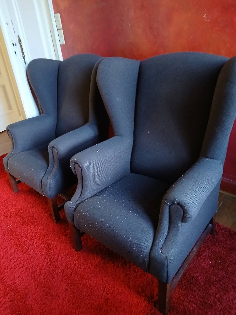 Fauteuils à oreille vintage à restaurer, Antiek en Kunst, Antiek | Meubels | Stoelen en Sofa's, Ophalen