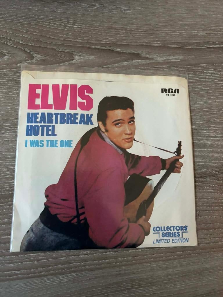 Elvis single, Heartbreak hotel/I was the one, USA persing,, Cd's en Dvd's, Vinyl Singles, Gebruikt, 7 inch, Ophalen of Verzenden