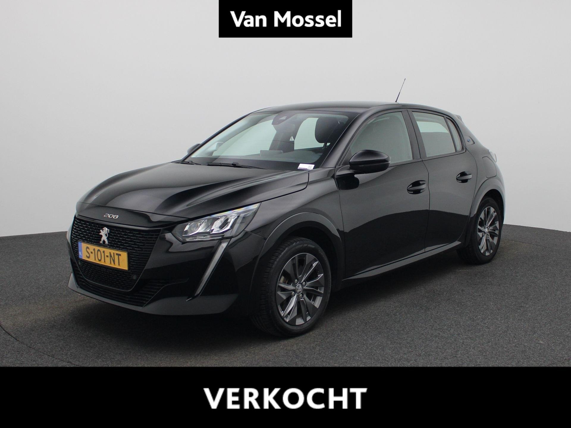 Peugeot e-208 EV Active Pack 50 kWh 94,8% SOH | NAVI | ALU V, Auto's, Stof, Gebruikt, 136 pk, Zwart