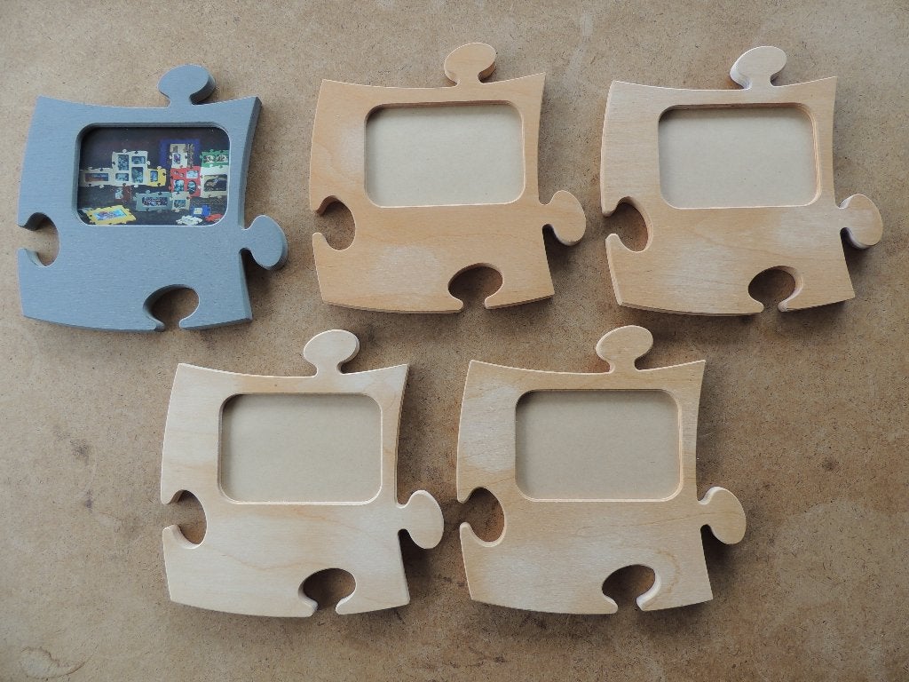 Cadres en forme de puzzles, TV, Hi-fi & Vidéo, Photo | Cadres photo, Enlèvement, Bleu, Bois