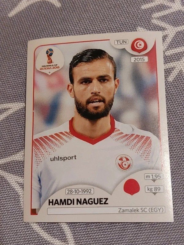 Panini / Sticker : Hamdi Naguez / Tunesië / WK 2018, Collections, Enlèvement ou Envoi, Neuf, Affiche, Image ou Autocollant