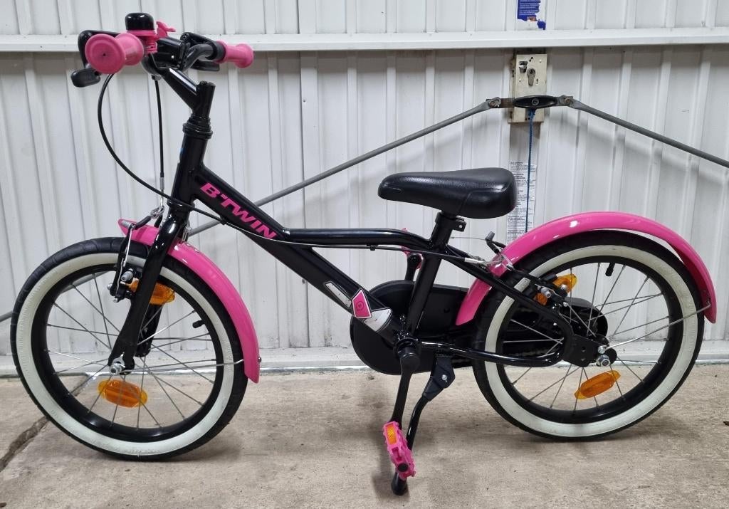 16 inch Meisjesfiets, Ophalen, B-twin, Handrem, Zo goed als nieuw