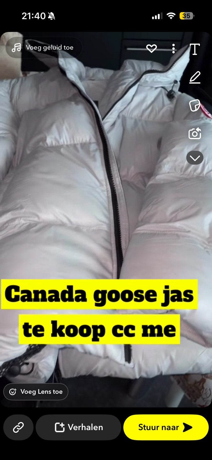 Canada goose winterjas, Kleding | Heren, Bodywarmers, Ophalen, Nieuw, Maat 52/54 (L), Grijs