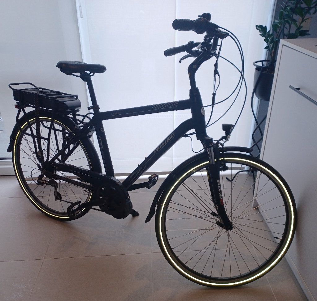 Elektrische herenfiets Prestige te koop, 51 à 55 cm, Enlèvement, Comme neuf, 50 km par batterie ou plus