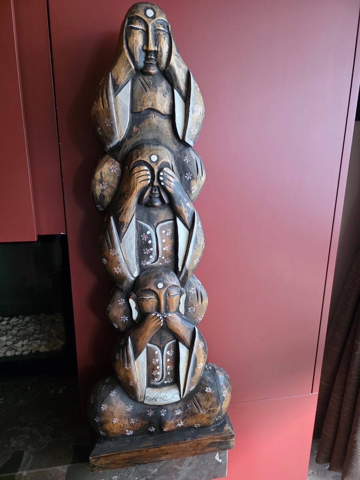 Houten beeld., Huis en Inrichting, Ophalen, 82 cm, Zo goed als nieuw, Hout