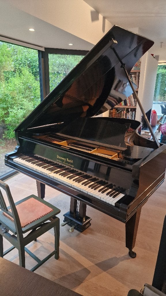 Steinweg vleugelpiano, Muziek en Instrumenten, Ophalen, Gebruikt, Zwart, Hoogglans